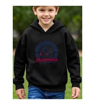 Sevimli Marshmallows Baskılı Oversize Çocuk Sweatshirt (Siyah)