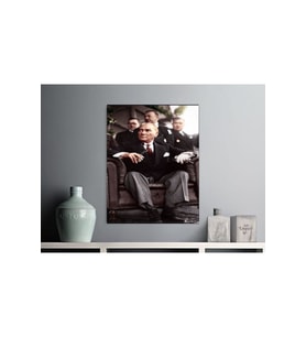 RENKLİ ATATÜRK TABLO KANVAS CANVAS DUVAR DEKARASYON DUVAR SÜSÜ ÖLÇÜ SEÇMEYİ UNUTMAYINIZ :) (Çok Renkli)
