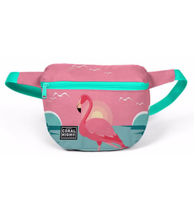 Coral High Yeşil Mercan Flamingo Çocuk Günlük Bel Çantası - Kız Çocuk