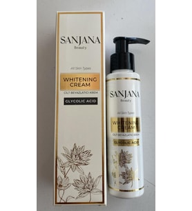 SANJANA CİLT BEYAZLATICI KREM, 125 ML, GLİKOLİK ASİTLİ
