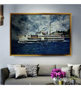 Altın Çerçeveli dekoratif tablo l1870 (Gold)