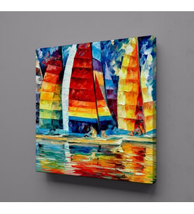 GEMİLER TEMALI KANVAS TABLO 40x40cm (Karışık)