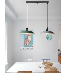 Rsylight Retro Metal Dekoratif Rustik Masa Üstü Sıralı 2 li Sarkıt Avize Genişlik 60 cm