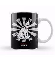Snowy Retro Japanese Tintin Kupa Bardak Porselen