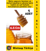 #BalKaşığı Doğal Ahşap Tat Yapı Bozmayan Özel Kanallı Tasarım Reçel Pekmez Mini Bal Kaşığı 6.5 Cm