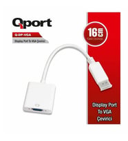 QPORT Q-DP-VGA 0.15metre DP-VGA (D) Görüntü Adaptörü Siyah 1080p