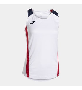 Joma 902521.206 Montreal Kadın Kolsuz Beyaz Kırmızı Spor Tişört