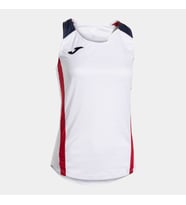 Joma 902521.206 Montreal Kadın Kolsuz Beyaz Kırmızı Spor Tişört