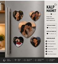 Kalp Fotoğraf Magneti Sevgiliye Kişiselleştirilebilir Romantik Aşk Anıları Hediye Seti