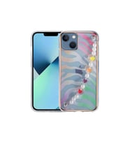 Apple iPhone 13 Uyumlu Kılıf Zore Pilla Kapak (Açık Pembe - Yeşil)