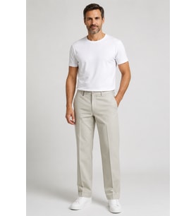 İlksar Klasik Kesim Tencel Karışımlı Kumaş Erkek Pantolon - Y26-9955- Taş