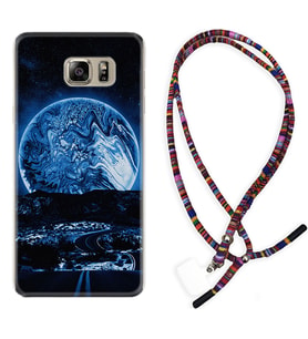 Samsung S7 Edge S20 Fe Plus Ultra S21 S22 Kılıf Boyun Asklı Rasta Silikon Mavi Gece 1605