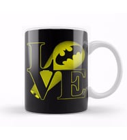 Batman Bat Love Kupa Bardak Porselen