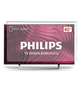 PHILIPS 40PFK4009 TV EKRAN KORUYUCU - Philips 40" inç Tv Ekran Tv Şeffaf Koruma paneli