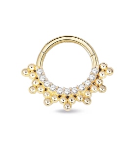Top Toplu Sıra Taşlı Altın Helix Piercing