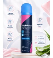 Tüy Dökücü Sprey 150 Ml Hassas Ciltler İçin Bacak Vücut Bölgesi Pratik Kullanım