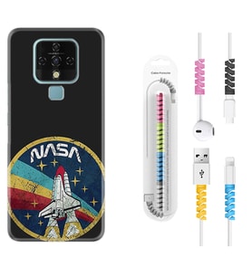 Tecno Camon 16 18P Pova 3 Pova Neo Kılıf Kablo Koruma Spiral Silikon Nasa 1326