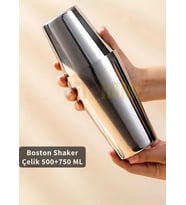 Boston Shaker Çelik Paslanmaz Çelik Kokteyl Shaker 500+750 ML