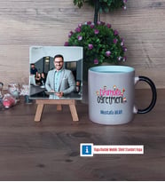 İspanyolca Öğretmeni Fotoğraflı Dekoratif Taş, Kupa Bardak Beyaz Hediye (Model 9)