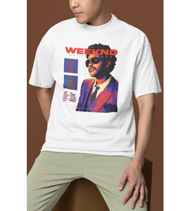 The Weeknd After Hours Rapper Baskılı Unisex Oversize Şarkıcı Tişört