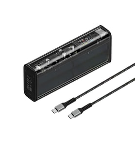 Sharge 140W - Yüksek Güçlü ve Şeffaf Tasarımlı Powerbank - Siyah