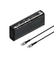 Sharge 140W - Yüksek Güçlü ve Şeffaf Tasarımlı Powerbank - Siyah