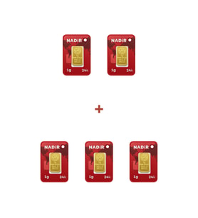 Nadir Gold 24 Ayar 5 Gram Külçe Altın (5 Adet 1 Gram Külçe Altın )