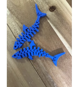 12CM Minik Hareketli Kaplan Köpek Balığı PLA Doğal Malzeme Mavi (Çok Renkli)