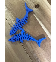 12CM Minik Hareketli Kaplan Köpek Balığı PLA Doğal Malzeme Mavi (Çok Renkli)