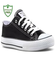 Waves 700 Converse Style Ünisex Keten Sneaker Ayakkabı SİYAH_BEYAZ (Siyah - Beyaz)