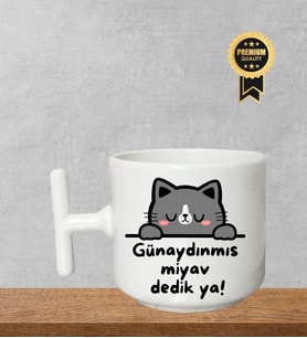 Kupa Bardak Mutfak Ofis T Kulplu Kupa Kahve Hediyeli