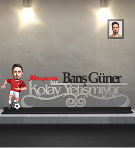 Kişiye Özel Milli Takım Karikatürlü Kolay Yetişmiyor Ahşap Biblo Bay-2