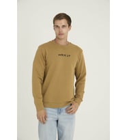 %100 Pamuk Unisex O.Yaka Sweatshirt Yumuşak Doku (Altın)