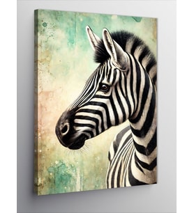 Kanvas Tablo Zebra ve Doğanın Siyah Beyazlığı