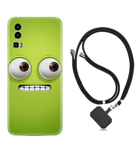 General Mobile Gm 23 Kılıf Resimli Boyun Askılı İpli Desenli Silikon Series Green 1832