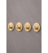 4 Adet Oval Paslanmaz Çelik Banyo Askısı