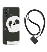 Tecno Pova Neo Kılıf Silikon Boyun Askılı İpli Desenli Silikon Hello Panda 1709