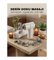 8 Başlıklı Şarjlı Masaj Tabancası, Çok Hızlı Derin Doku Masaj Aleti