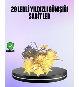 5 Metre Yıldız Şeklinde Led Şerit Işık Sabit Beyaz Aydınlatma
