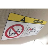 Araba Güneşlik Airbag Sticker Etiket 2 Adet