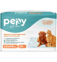 Pepy Evcil Hayvan Tuvalet Eğitim Pedi 60*90CM 30 Adet Tekli Pk (Beyaz)