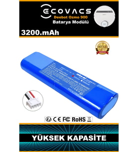 Ecovacs Deebot Ozmo 900 3200mAh Robot Süpürge Bataryası - Gerçek Kapasite, Maksimum Güvenlik