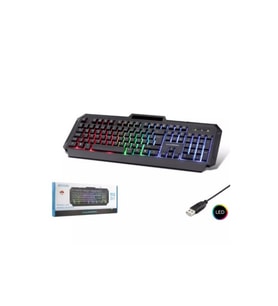 Hadron HDX2605 Kablolu Gaming Klavye LED Aydınlatmalı - Telefon Standlı Q Siyah