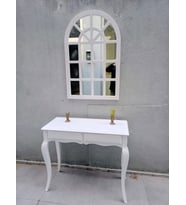 Dresuar 18499 WİNDOS Ayna Kayın AVANGART Aslan Torna Ayak 0, beyaz Lake El Yapım