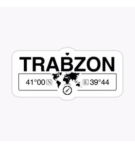 Trabzon Gps Harita Sticker Oto Araba Yapıştırma 17CM