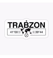 Trabzon Gps Harita Sticker Oto Araba Yapıştırma 17CM
