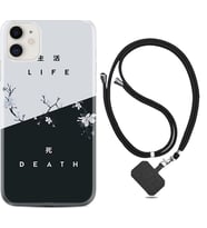 Apple iPhone 11 12 13 Mini Kılıf Boyun Askılı Silikon Life and Death 1339