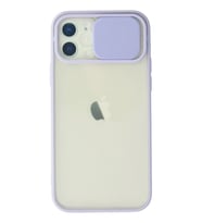 Durukar® iPhone 12 Kılıf Palm Buzlu Kamera Sürgülü Silikon - Lila