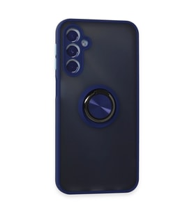 Samsung Galaxy M34 5g Kılıf Montreal Yüzüklü Silikon Kapak - Lacivert