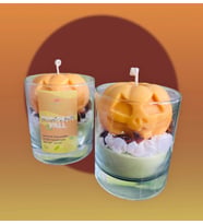 BALKABAĞI PUMPKIN FALL DEKORATİF MUM/ DECORATIVE CANDLE (pumpkin, cinnamon, chocolate, vanilla)